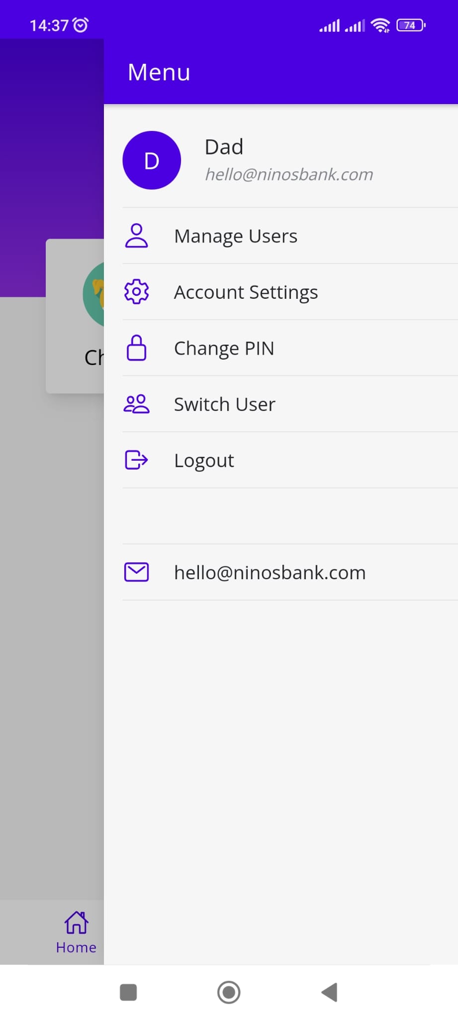Select menu button